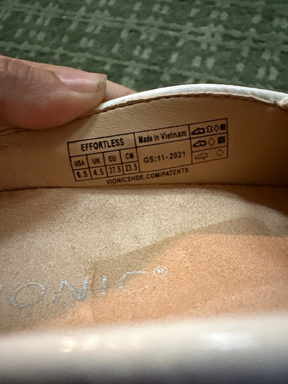 Vionic Effortless Orthotic Arch Support Slip On Mule/Clog Glacier White Sz 6.5 - Picture 5 of 6